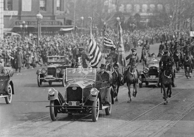 Tổng thống Calvin Coolidge trong lễ diễu hành nhậm chức ở Washington hồi tháng 3/1925.