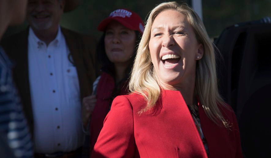 Nữ nghị sĩ Greene phản đối việc phá thai. Ảnh: AP.