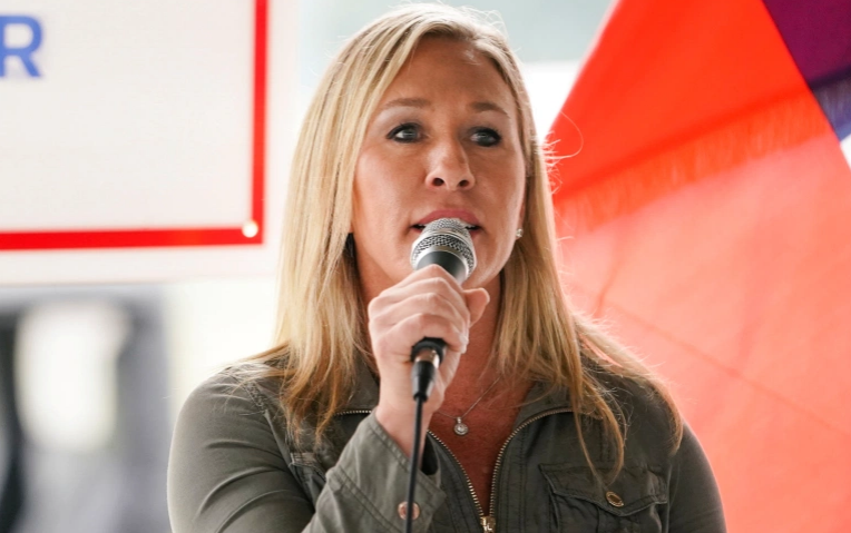 Bà Greene được bầu vào Hạ viện Mỹ, đại diện cho Georgia, trong cuộc bầu cử hồi tháng 11/2020 và nhậm chức vào ngày 3/1/2021 vừa qua. Ảnh: Reuters.