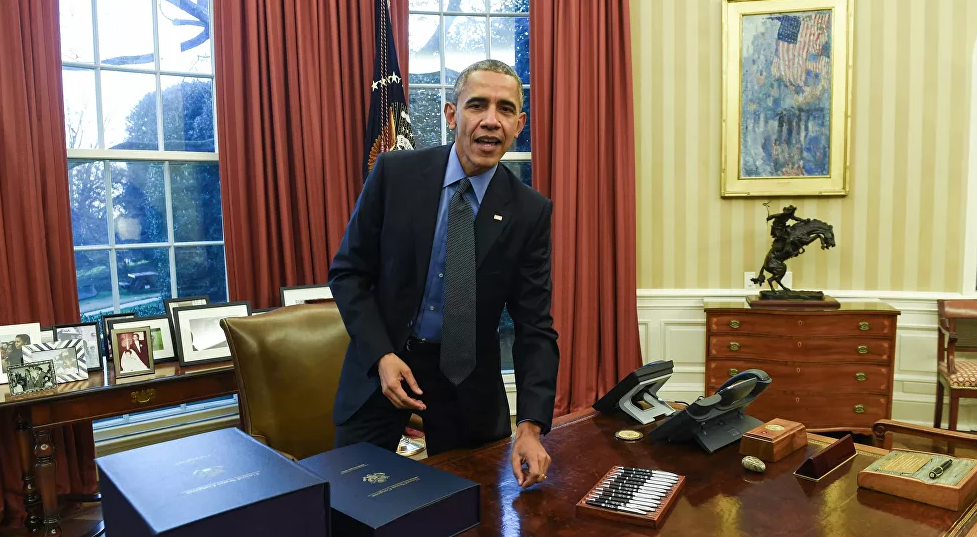 Phòng Bầu dục dưới thời Tổng thống Mỹ Barack Obama. Ảnh chụp ngày 18/12/2015.