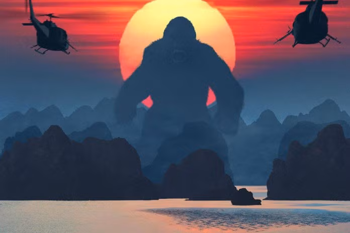 Trước thông tin đó, Phó giám đốc Sở Văn hóa và Thể thao Hà Nội cho biết đơn vị đã thống nhất với quận Hoàn Kiếm và báo cáo với UBND Hà Nội việc dựng mô hình 3D King Kong quanh hồ Gươm là không phù hợp. Ảnh poster phim Kong: Skull Island (nguồn ảnh: majorcineplex.com) 