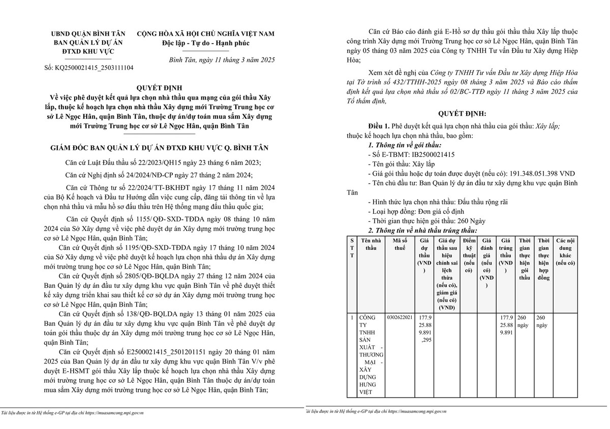 TP HCM: Nhà thầu nào xây trường THCS Lê Ngọc Hân - quận Bình Tân? - Hình 2 TP HCM: Nha thau nao xay truong THCS Le Ngoc Han - quan Binh Tan?-Hinh-2