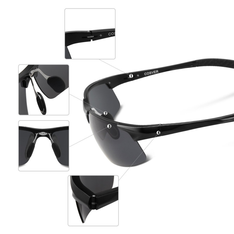 8. Cosver mang đến những chiếc kính râm golf phong cách truyền thống với nhiều lợi ích khác nhau. Kính golf Cosver không chỉ được thiết kế thể thao mà còn có vẻ ngoài sang trọng mà giá cả chỉ bằng phần của kính râm cao cấp.