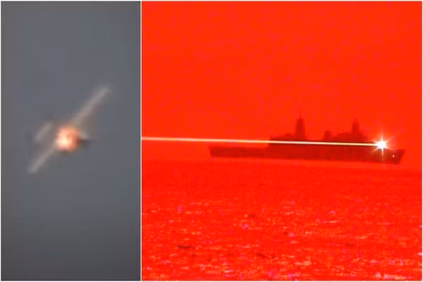 Cuối cùng, vũ khí laser rất khó để tiêu diệt các mục tiêu bọc thép và có tốc độ cao, khi đó mật độ công suất laser giảm và khả năng sát thương yếu đi. Ảnh: Tàu khu trục USS Portland bắn thử siêu vũ khí laser LWSD - Nguồn: Hải quân Mỹ.