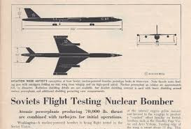 Tu-119 không bao giờ được hoàn thành vì lý do chi phí và rủi ro tác động đến môi trường nghiêm trọng nếu xảy ra tai nạn. Tuy nhiên Tu-119 cũng khẳng định thành tựu của các nhà khoa học Liên Xô khi đã chế tạo thành công một chiếc máy bay chạy bằng năng lượng hạt nhân. Ảnh: Máy bay ném bom Tu-119 trên báo chí phương Tây - Nguồn: Wikipedia
