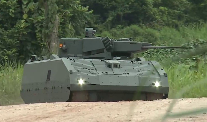 Trước đó, Lục quân Singapore cũng đã công bố một mẫu phương tiện cứu hộ bọc thép (NGARV) là biến thể của NGAFV. Được phát triển dựa trên khung gầm của NGAFV và sử dụng hầu hết các hệ thống tự động giống với NGAFV để giảm chi phí. Ảnh: APC NGAFV - Nguồn: pinterest