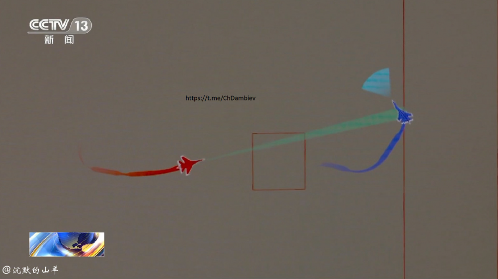 Các hình ảnh đồ họa trên kênh CCTV13 cho thấy, hai loại máy bay J-11B và Su-30MKK đã tiến hành các cuộc không chiến quần vòng giả định với nhau, tất nhiên là hai bên sẽ không phóng tên lửa.