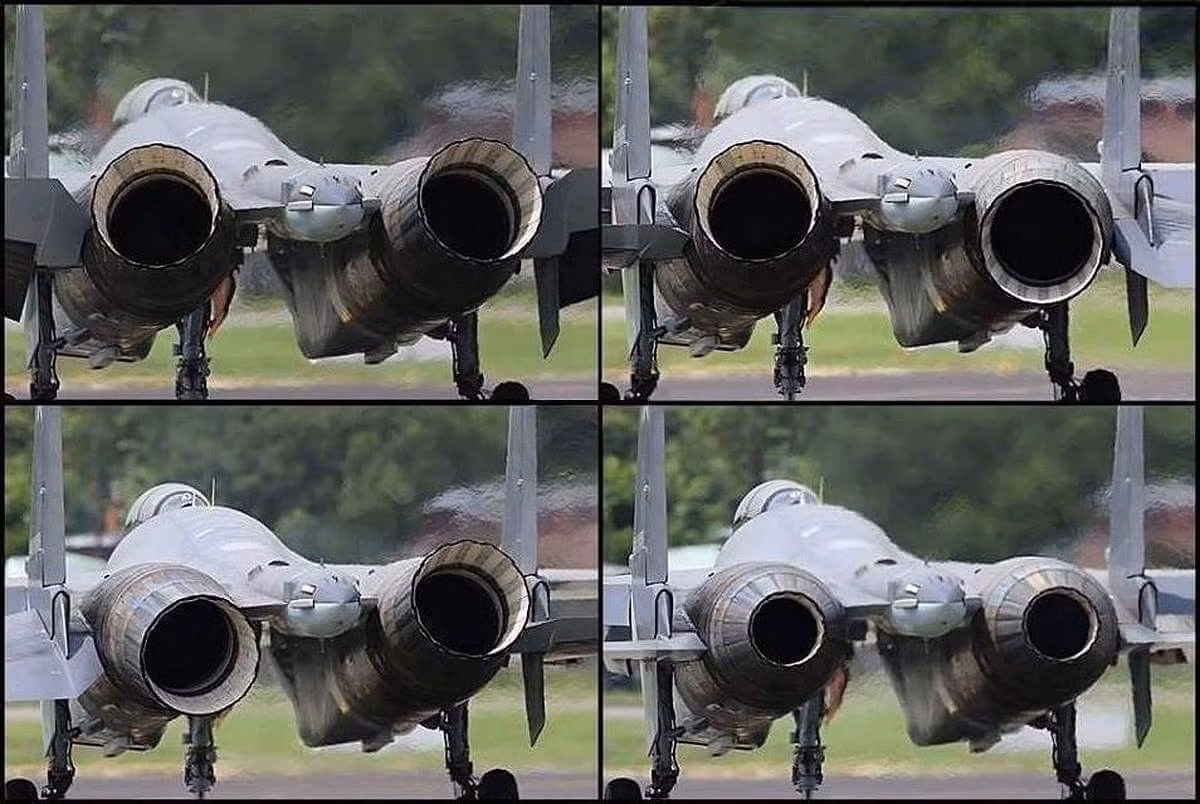 Nếu máy bay chiến đấu J-20B thực sự được trang bị động cơ sử dụng vòi phun vector lực đẩy, sẽ giúp nâng tầm máy bay chiến đấu tàng hình của Trung Quốc. Hiện nay số máy bay chiến đấu có hệ thống điều khiển vòi phun vector trên thế giới bao gồm F-22, F-35 của Mỹ, Su-35 và Su-57 của Nga, J-20B của Trung Quốc. Ảnh: Động cơ vecto lực đẩy trên Su-35 - Nguồn: Nguồn: Wikipedia.