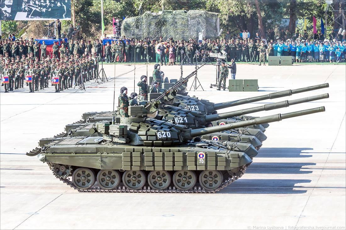 T-72B1MS được xem là xe tăng chủ lực hiện đại nhất trong lịch sử QĐND Lào. Ảnh: Wikipedia