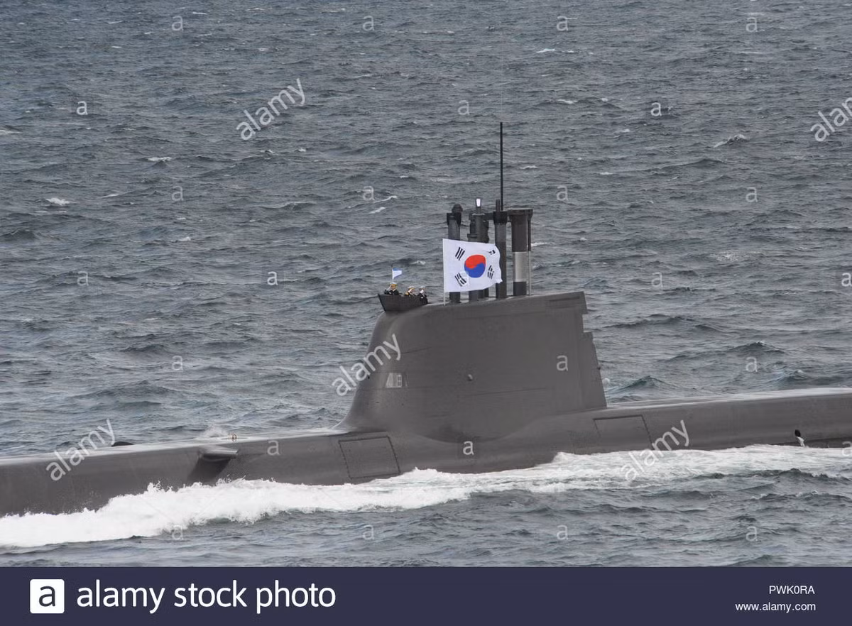 Về lực lượng tàu ngầm, hải quân Hàn Quốc có 9 tàu ngầm lớp Chang Bogo; đây là loại tàu ngầm điện-diesel Type 209 do Hãng đóng tàu Howaldtswerke-Deutsche Werft (HDW) của Đức phát triển; Hàn Quốc mua bản quyền và tự sản xuất trong nước.
