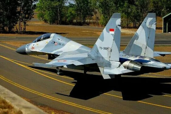 Không quân Indonesia rất kỳ vọng vào hợp đồng mua 11 chiếc máy bay tiêm kích Su-35 này, bởi đây là nguồn bổ sung đáng kể cho họ sau khi đã có kinh nghiệm vận hành các máy bay tiêm kích Flanker thế hệ cũ bao gồm máy bay Su-27SKM và Su-30MK2. Ảnh: Su-30MK2 của Indonesia. Nguồn: pinterest