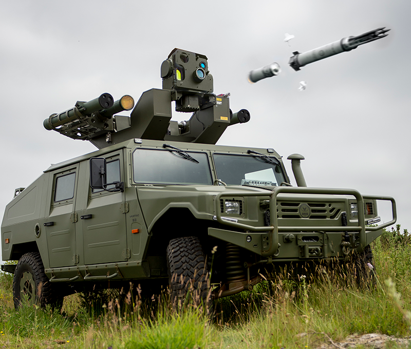 Cùng với việc mua sắm tên lửa không đối không, Indonesia cũng đang tăng cường khả năng phòng không bằng cách mua sắm các hệ thống phòng không cơ động hiện đại. Ảnh: Hệ thống phòng không Rapid Ranger mà Indonesia đã trang bị. Nguồn: Bmpd.