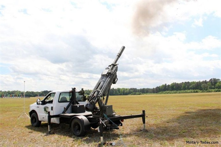 Xe bọc thép Humvee là phương tiên đa dụng và có tính cơ động cao của quân đội Mỹ, làm tăng đáng kể khả năng cơ động, giảm khả năng tổn thất; đồng thời có thể dễ dàng vận chuyển đi xa bằng các phương tiện đường không. Cùng với sức cơ động cao, đó là khả năng chuyển thế chiến đấu nhanh; Hawkeye có thể sẵn sàng chiến đấu gần như ngay lập tức, ngay sau khi máy bay hạ cánh. Ảnh: Không chỉ dùng khung gầm xe Humve, pháo có thể lắp đặt trên xe bán tải thương mại Ford F250.