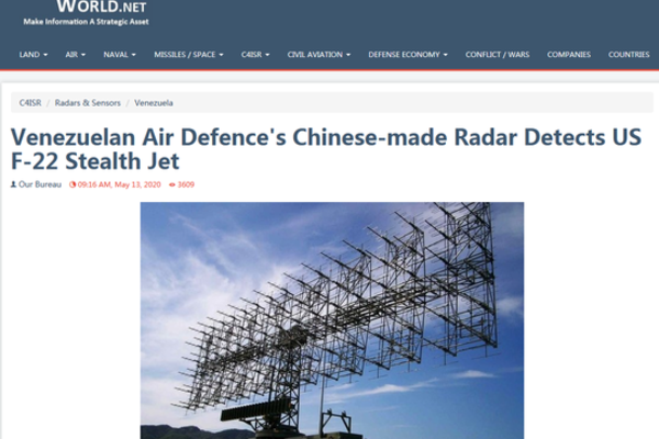 Còn chuyên gia Ngụy Đông Húc hiến kế: “Để đối phó với đội máy bay trên tàu sân bay của Mỹ, Trung Quốc phải phát triển các hệ thống cảnh báo tiên tiến; khi thấy Mỹ thực hiện các hành động khiêu khích, hoặc đang tiến gần hơn tới không phận Trung Quốc, Bắc Kinh có thể điều các máy bay chiến đấu hiện đại hơn để đánh chặn chúng”. Ảnh: Radar JY-27A3-D do Trung Quốc chế tạo được cho là có thể phát hiện máy bay tàng hình.