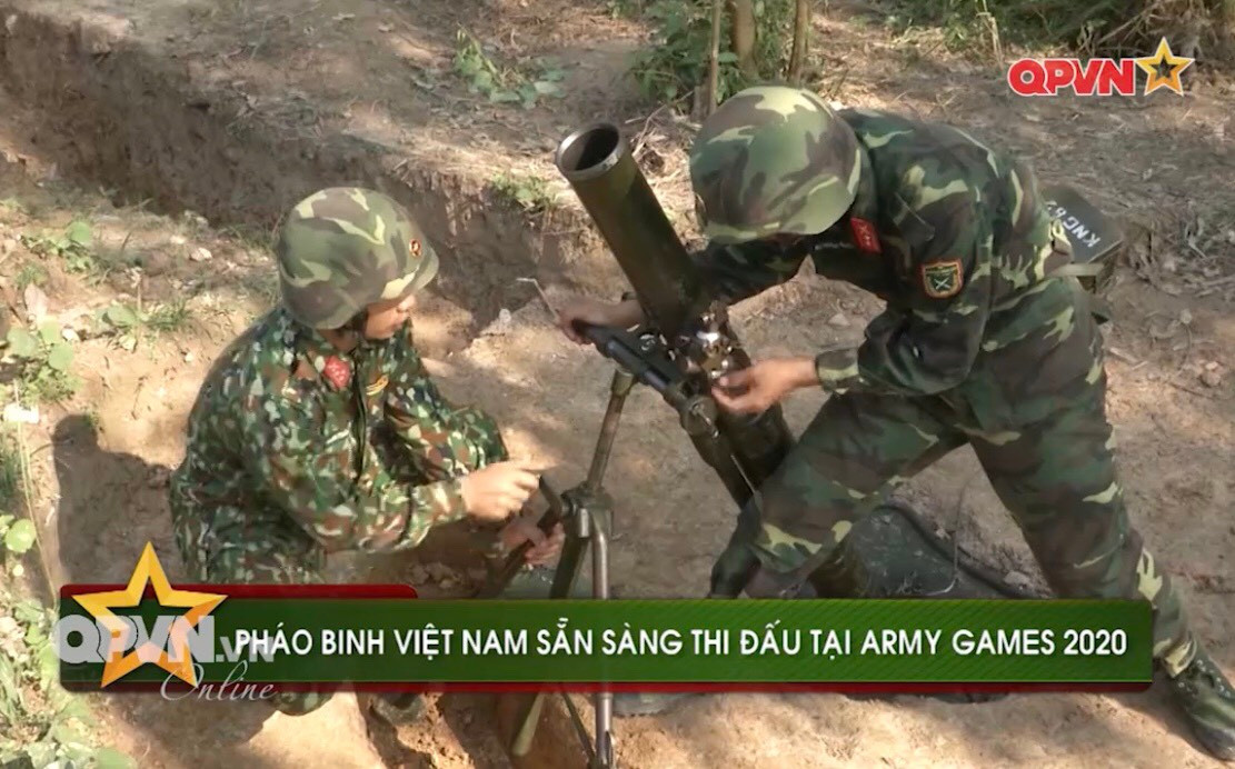 Lần đầu tiên, Việt Nam tham gia nội dung thi Master of Artillery Fire (Pháo thủ giỏi) sẽ được tổ chức tại thao trường ở Kazakhstan. Các kíp pháo thủ sẽ sử dụng đồng bộ loại súng cối do nước chủ nhà cung cấp. Ảnh: Khẩu đội triển khai súng cối chuẩn bị huấn luyện. Ảnh: QPVN