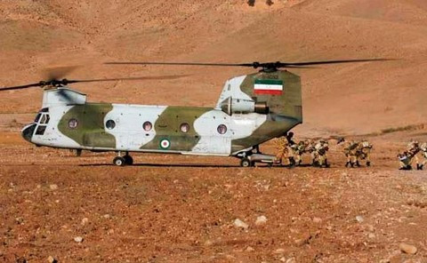 Sau chiến tranh Việt Nam, một số nước đã nhận thấy tính hiệu quả cũng như tiết kiệm của mìn chống trực thăng và đã bắt tay vào chế tạo một số loại. Ảnh: Binh sĩ Iran đổ bộ từ trực thăng CH-47