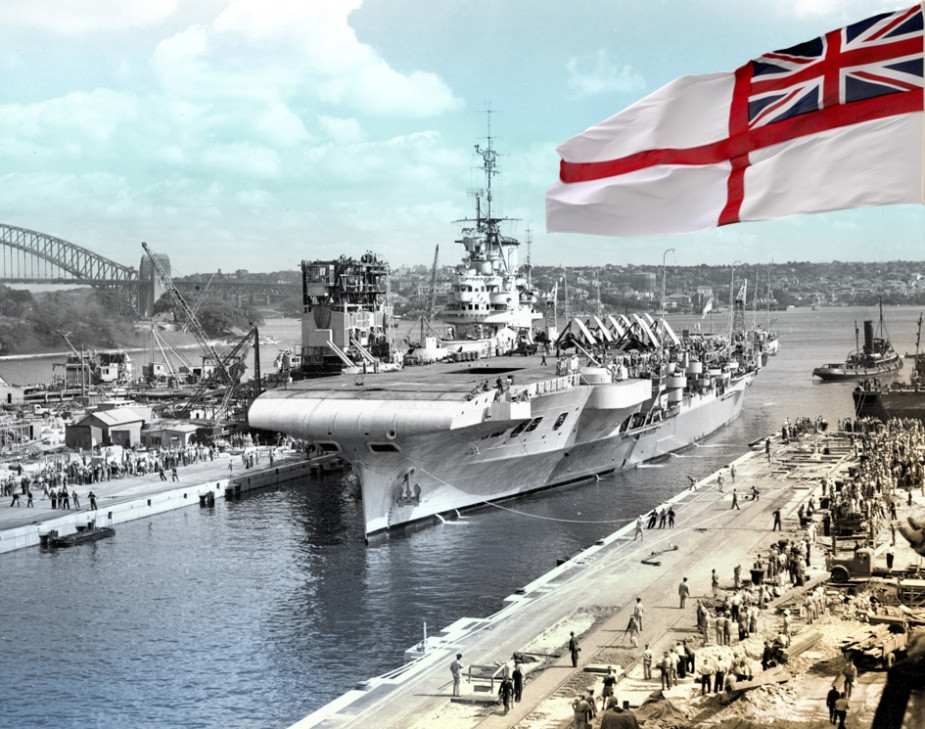 Các chuyên gia cũng cho biết, mặc dù chi tiêu quân sự của Anh có phần ít hơn so với những khoảnh khắc huy hoàng trước đó, tuy nhiên lịch sử sức mạnh của quá khứ có thể tồn tại và sức mạnh của hải quân Hoàng gia Anh không được đánh giá thấp. Ảnh: Tàu sân bay HMS Illustrious tại Sydney, ngày 11/2/1945 - Nguồn: Navy.gov Video Anh ra mắt tàu sân bay mới - Nguồn: VTC14