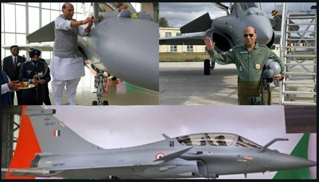 Căn cứ Hashimala thuộc Bộ Tư lệnh Lực lượng Không quân Miền Đông của Ấn Độ, có trụ sở chính tại Shillong; Bộ tư lệnh Không quân Miền Đông chịu trách nhiệm về an ninh cho khu vực tuyến kiểm soát thực tế (LAC) giữa Trung Quốc và Ấn Độ. Ảnh: Bộ trưởng Quốc phòng Ấn Độ Rajnath Singh chụp ảnh với máy bay Rafale - Nguồn: AFP