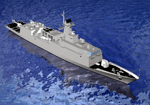 Tàu khu trục FF-150 có chiều dài tổng thể 107 mét, bề rộng nhất 14m, mớn nước 4,5 m, lượng giãn nước 2.600 tấn. Tàu được thiết kế với nhiều bề mặt góc cạnh nhằm tăng khả năng tán xạ radar, cho mức độ tàng hình trước phương tiện trinh sát điện tử của đối phương rất tốt.