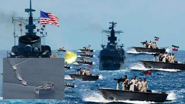 Khi các xuồng chiến đấu của Iran tiếp cận xung quanh tàu chiến Mỹ, tàu Mỹ đã bắn cảnh cáo, hú còi, bắn pháo sáng và các phương tiện khác, để cảnh báo tàu chiến Iran; nhưng 10 tàu cao tốc vũ trang của Iran đã kiên cường bám theo và chỉ rời đi sau khoảng một giờ bám đuổi.