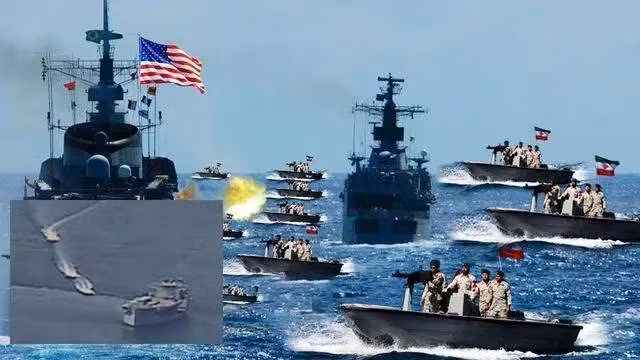 Khi các xuồng chiến đấu của Iran tiếp cận xung quanh tàu chiến Mỹ, tàu Mỹ đã bắn cảnh cáo, hú còi, bắn pháo sáng và các phương tiện khác, để cảnh báo tàu chiến Iran; nhưng 10 tàu cao tốc vũ trang của Iran đã kiên cường bám theo và chỉ rời đi sau khoảng một giờ bám đuổi.