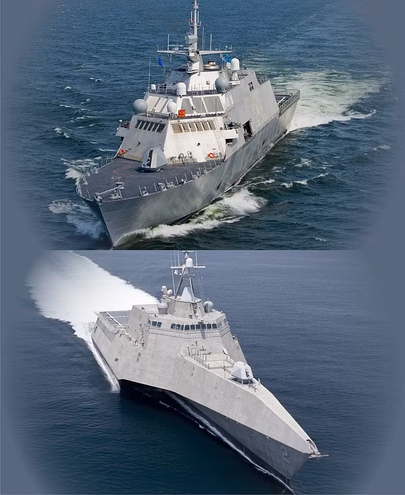  Tàu tác chiến ven bờ (LCS-Littoral Combat Ship) lớp "Tự do" (Freedom) và "Độc lập" (Independence) của Hải quân Mỹ, đảm nhiệm nhiều nhiệm vụ khác nhau, bao gồm quét mìn, tác chiến mặt nước và tác chiến chống ngầm.