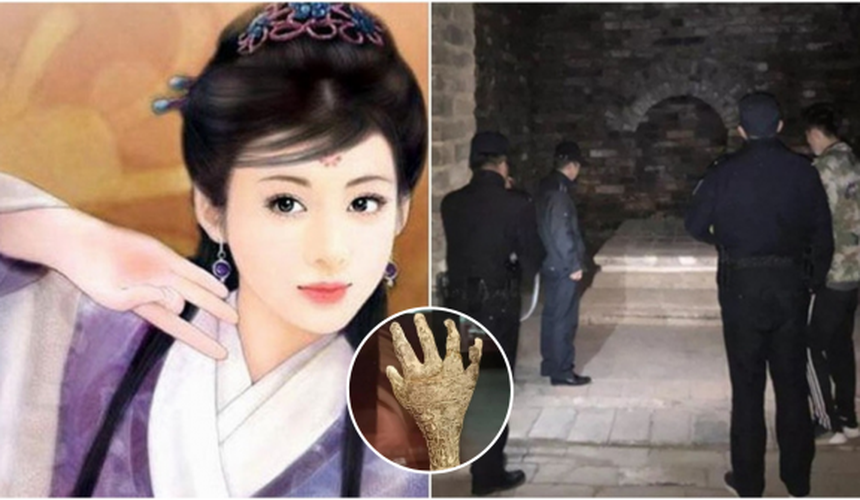 Nơi sâu nhất trong lăng mộ là nơi đặt cỗ quan tài bằng đá chứa thi hài công chúa Vĩnh Thái. Các chuyên gia phát hiện phiến đá trên đỉnh quan tài có dấu hiệu bị xê dịch.