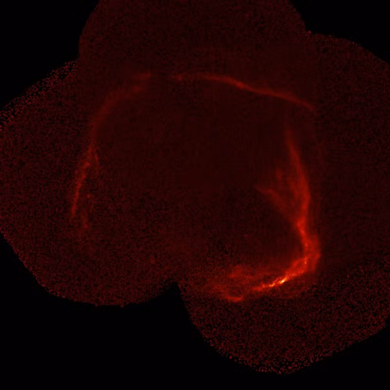 Hình ảnh chụp được bóng ma màu đỏ máu ma quái đã hé lộ nhiều chi tiết về nguồn gốc và quá trình phát triển của nó trong gần 2 thiên niên kỷ qua.