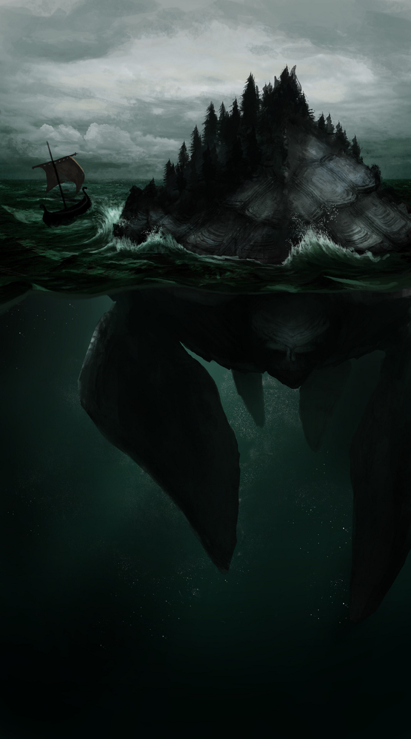 Các thuỷ thủ cho biết nó lớn đến nỗi đôi khi tàu thuyền đi nhầm vào miệng nó vì ngỡ hàm và răng của nó là những tảng đá trồi lên từ mặt biển.