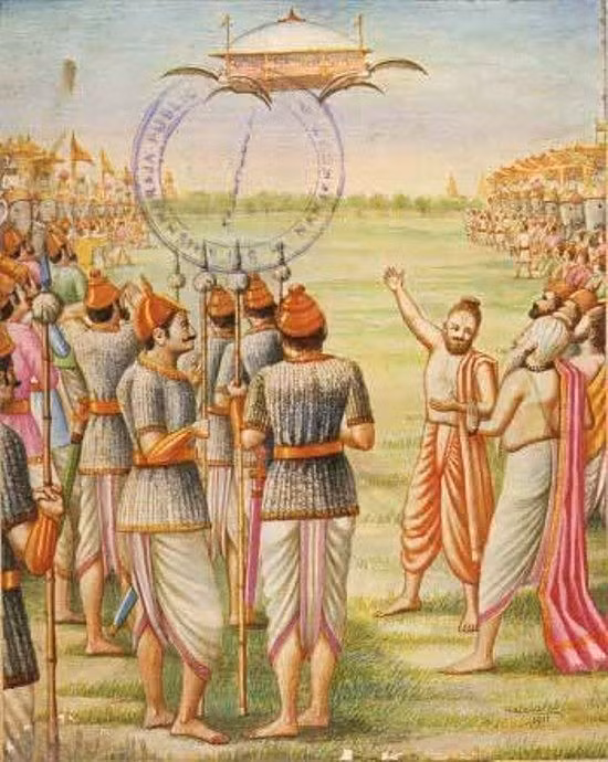 Trong sử thi Mahabharata và Raymayana (hai sử thi cổ nổi tiếng của Ấn Độ) có những đoạn nói về trận đánh lớn của hai dòng họ Kaurava và Pandava.