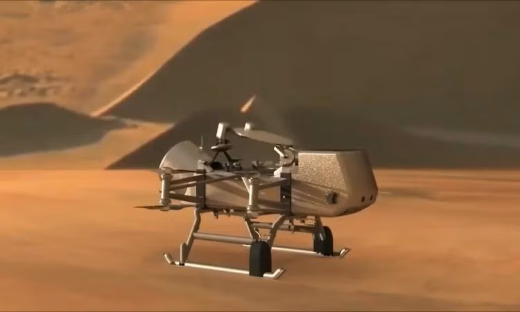 Dragonfly sẽ hoạt động nhờ năng lượng hạt nhân với máy phát nhiệt điện đồng vị phóng xạ thay vì dựa vào ánh sáng Mặt Trời.