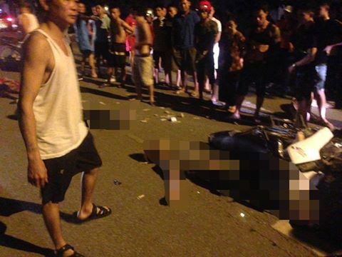 Xe máy tông xe tải, 3 thanh niên tử vong Khoảng 23h ngày 10/5, trên quốc lộ 23B đoạn qua xã Tiền Phong (gần chùa Trung Hậu – Mê Linh – Hà Nội), Vi Văn Đ. (SN 1997), Nguyễn Văn L. (SN 1996) và Lý Văn Đ. (SN 1998) đều có HKTT ở huyện Lục Yên, tỉnh Yên Bái điều khiển xe gắn máy mang nhãn hiệu Honda lưu thông với tốc độ cao. Do không làm chủ được tay lái nên đâm trực diện vào ô tô tải BKS 29C – 900.86. Cú va chạm quá mạnh khiến cả 3 nam thanh niên tử vong tại chỗ.