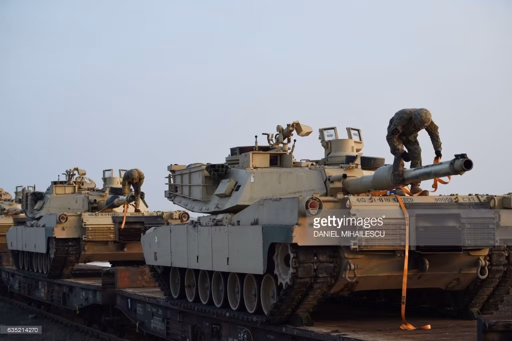 Chỉ tính riêng từ đầu năm 2017 tới giờ, phía Mỹ đã triển khai quân đến Đức, Ba Lan và giờ là Romania. Nguồn ảnh: Gettingimg.