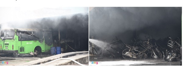 Chay lon tai gara cua hang taxi ABC, 5 oto va xe may bi thieu rui-Hinh-2