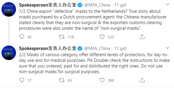 Bi chau Au che khau trang co “khiem khuyet”, Trung Quoc phan bac the nao?