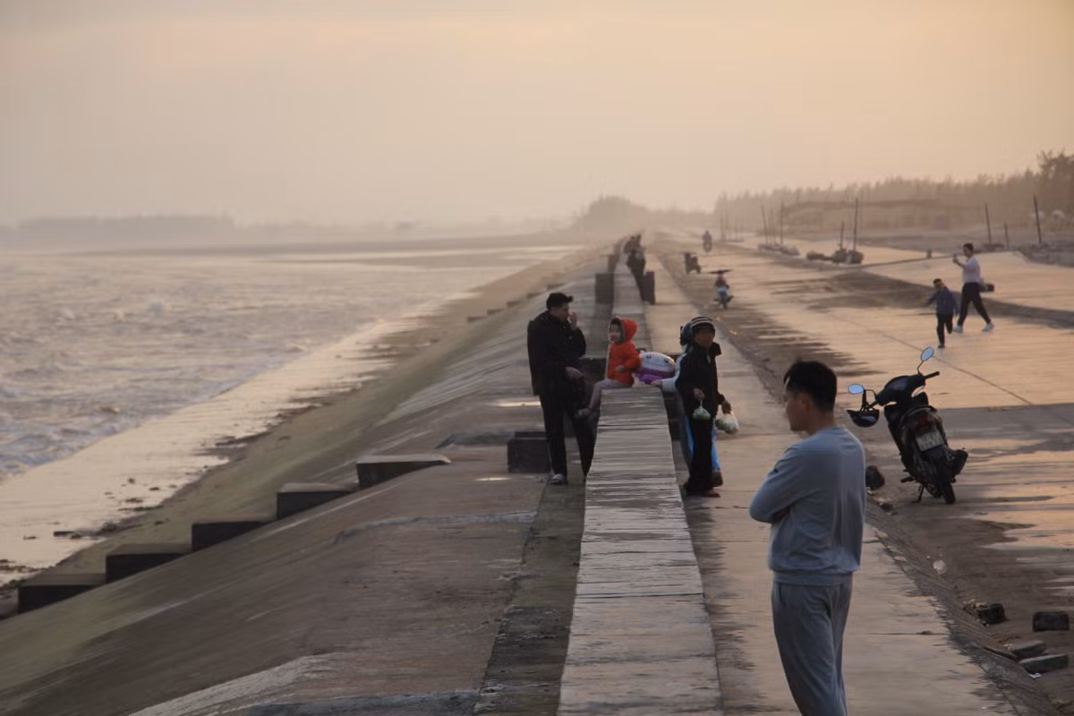  Bãi biển Quất Lâm vào chiều muộn ngày 25/1/2025.