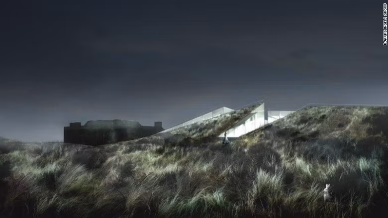 9. Bảo tàng Blavand Bunker, Varde, Đan Mạch. Đây là tác phẩm của tập đoàn Bjarke Ingel Group, nằm ở khu vực quân sự Đức và được bao quanh bởi những ngọn đồi trùng điệp. Để công trình rộng 2.400 m2 này không ảm đạm, một sân chơi mở ngay giữa giống như đang "mở cửa" trái tim.