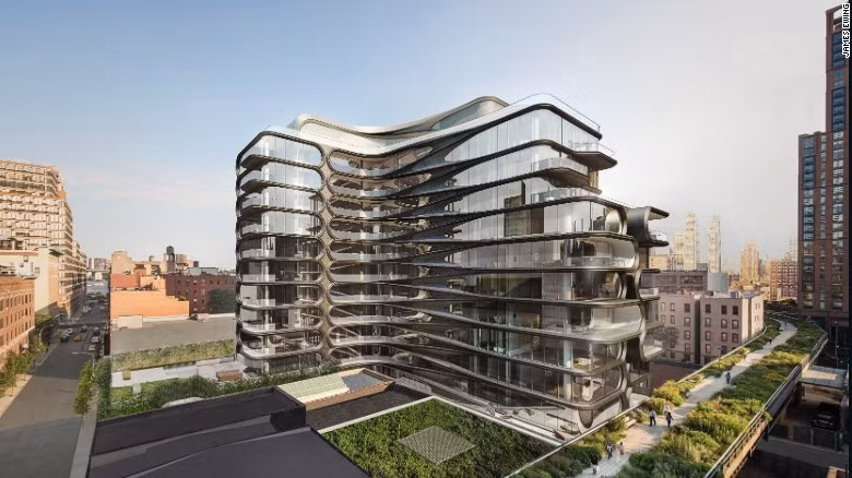 13. Chung cư 520 phố West 28, New York, Mỹ. Với thiết kế chung cư 11 tầng này, hãng Zaha Hadid đã giành được giải thưởng Pritzker. Căn penthouse của chung cư này được dự đoán có giá lên tới 50 triệu USD.