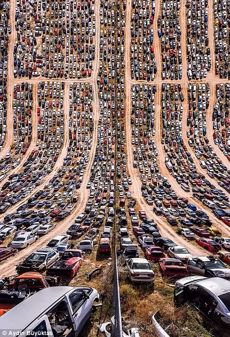 Một "nghĩa trang" xe cũ ở New Mexico. Các bức ảnh của Buyuktas nhận được hàng nghìn lượt thích và chia sẻ sau khi anh đăng chúng trên mạng xã hội.