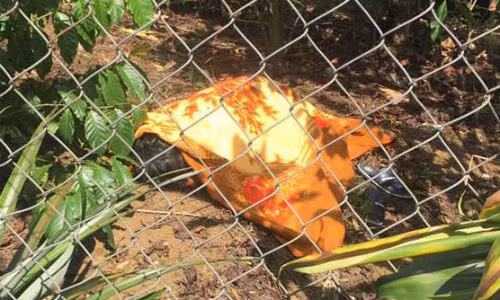 Thi thể nam thanh niên quấn trong chăn.