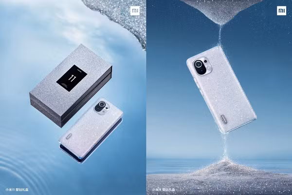 Ngay từ vỏ hộp, có thể thấy ngoại hình đã rất khác biệt với hoạ tiết các ngôi sao nhỏ li ti, bên trong ngoài chiếc máy còn có ốp Star Diamond với thiết kế kim cương óng ánh.