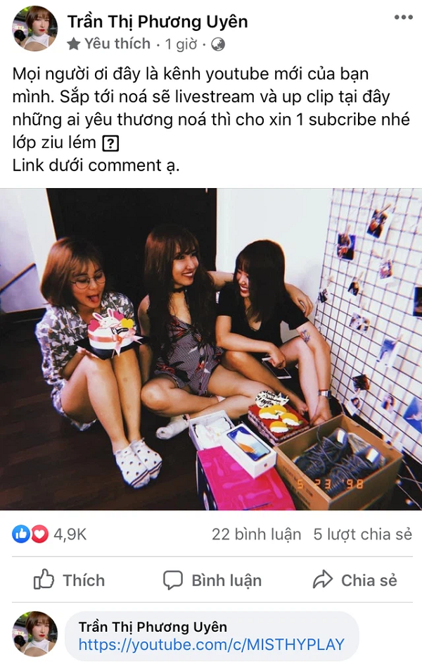 Khi xảy ra sự cố, nhiều đồng nghiệp của cô nàng như Linh Ngọc Đàm, Uyên Pu,... đã lên tiếng ủng hộ và giúp đỡ MisThy vượt qua thời gian khó khăn.