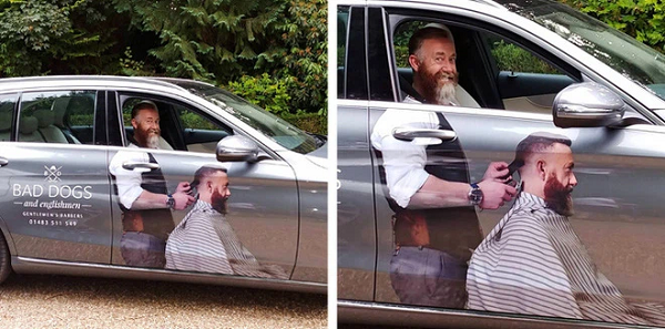 Nhìn vào là biết ngay người chủ xe là một thợ cắt tóc.