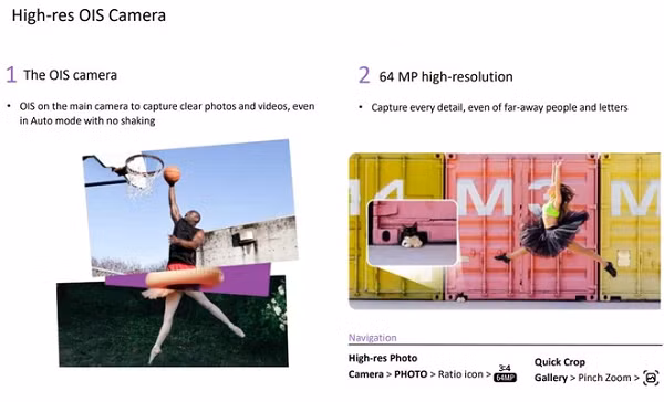 Máy dùng chip xử lý Snapdragon 720G, RAM 8GB và dung lượng lưu trữ 128/256GB; camera selfie 32MP.