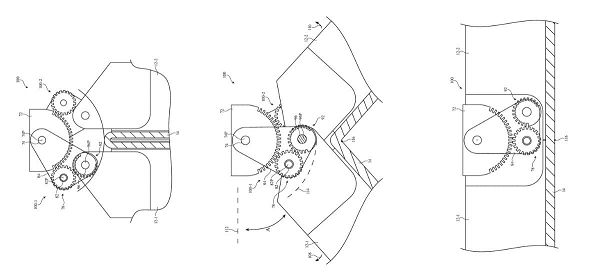Trong một bằng sáng chế được Văn phòng Thương hiệu và Sáng chế Hoa Kỳ cấp cho Apple có tiêu đề “Thiết bị điện tử gập có bản lề giảm tốc” cho thấy hãng công nghệ này cố gắng giải quyết vấn đề nan giải trên bằng một cơ chế hỗ trợ.