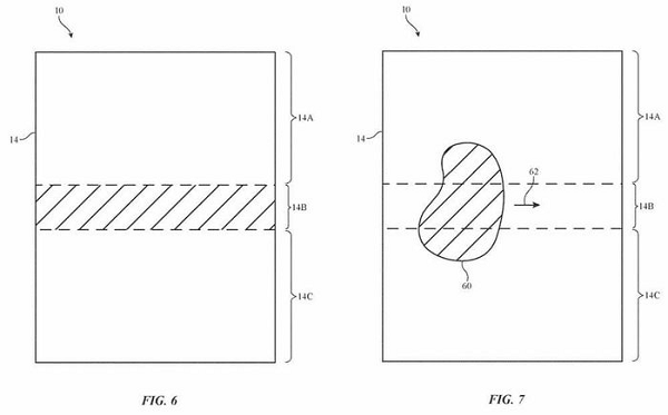 Smartphone màn hình gập đều gặp một vấn đề chung là xuất hiện nếp nhăn ngay phần bản lề. Giải pháp của Apple trong trường hợp này là làm nóng màn hình để chúng không để lại vết nhăn khi gập.