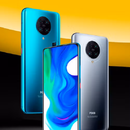 Pocophone F2 Pro của Xiaomi có màn hình tràn viền, camera thụt thò, kích thước 6,67 inch, độ phân giải Full HD+, tấm nền AMOLED, hỗ trợ HDR10. Máy dùng chip xử lý Snapdragon 865 hỗ trợ kết nối 5G.