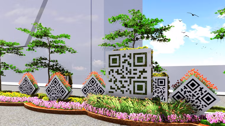 Một số hình ảnh về phác thảo đường hoa Tết 2015 được tổ chức trên đường Hàm Nghi thay cho đường Nguyễn Huệ đang thi công phố đi bộ.