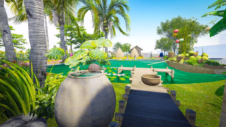 Không thể thiếu trong Đường hoa là hình ảnh làng quê Việt Nam yên bình với cánh đồng lúa trĩu hạt, mái nhà tranh hiền hòa với tấm phản tre và đôi liễn đỏ. Những hình ảnh này tuy hiện diện trên miền quê của đất nước hình chữ S nhưng đối với những người sinh ra và lớn lên chốn thành thị thì lại rất hiếm khi có dịp nhìn thấy.