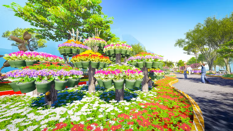 Phân đoạn "Hào khí Việt Nam" thể hiện tinh hoa của người Việt thông qua những vật phẩm mang hơi thở thủ công mỹ nghệ, hình ảnh mái che hoa từ sáo tăm, kén hoa khổng lồ và vô số chủng hoa đa màu sắc tạo nên những hình ảnh thật sinh động, quyến rũ.